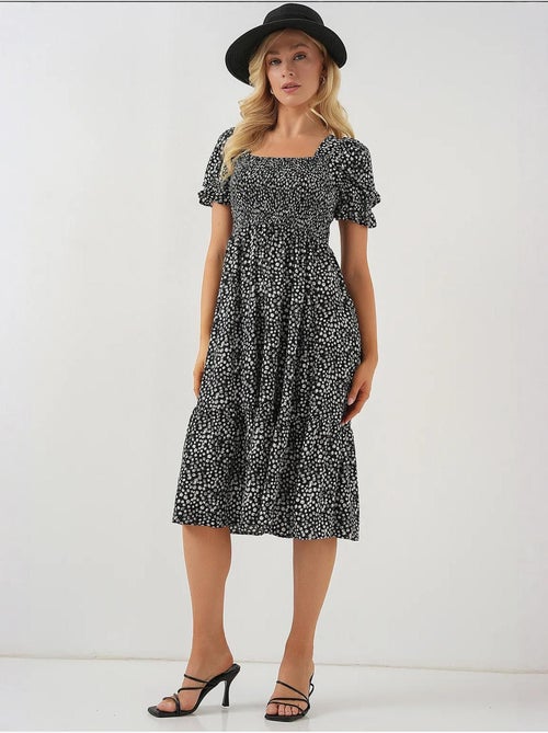 Robe fleurie à manches courtes bdart - Kiabi Robe fleurie à manches courtes bdart - Kiabi