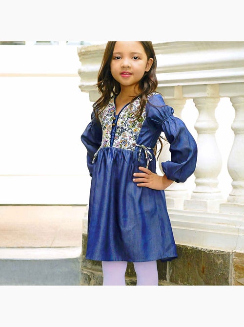 Robe Fleurie   à Manches Longues  MARGOT - La Faute à Voltaire - Kiabi