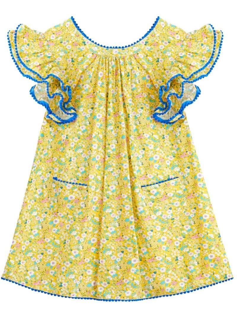 Robe  Fleurie  Bohème Chic  BUTTERFLY - La Faute à Voltaire Jaune - Kiabi