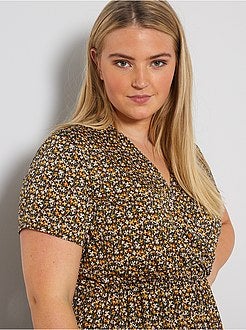 Robe fleurie cache coeur - Kiabi