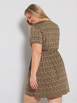 Robe fleurie cache coeur - Kiabi