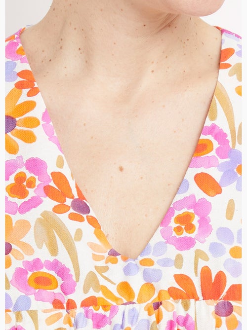 Robe fleurie, détail dos forme goutte - AFIBEL - Kiabi Robe fleurie, détail dos forme goutte - AFIBEL - Kiabi