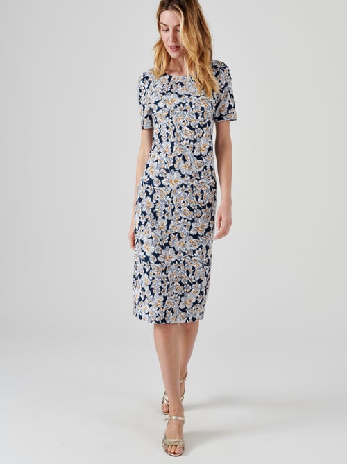 Robe fleurie en maille - Damart - Kiabi