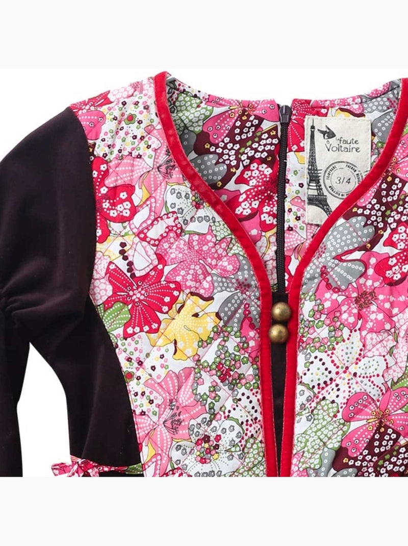 Robe Fleurie   et Velours   MARGOT - La Faute à Voltaire Rouge - Kiabi