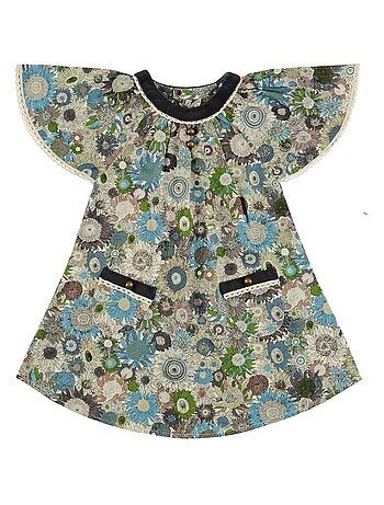 Robe Fleurie Hiver Liberty Manches Papillons BUTTERFLY - La Faute à Voltaire