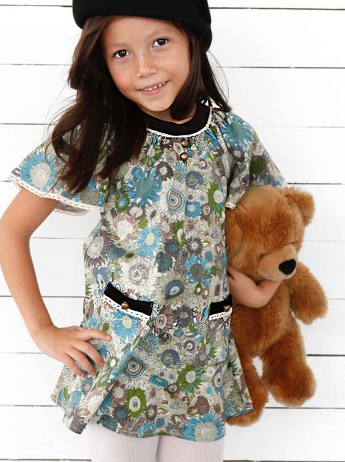 Robe Fleurie Hiver   Liberty     Manches Papillons  BUTTERFLY - La Faute à Voltaire - Kiabi