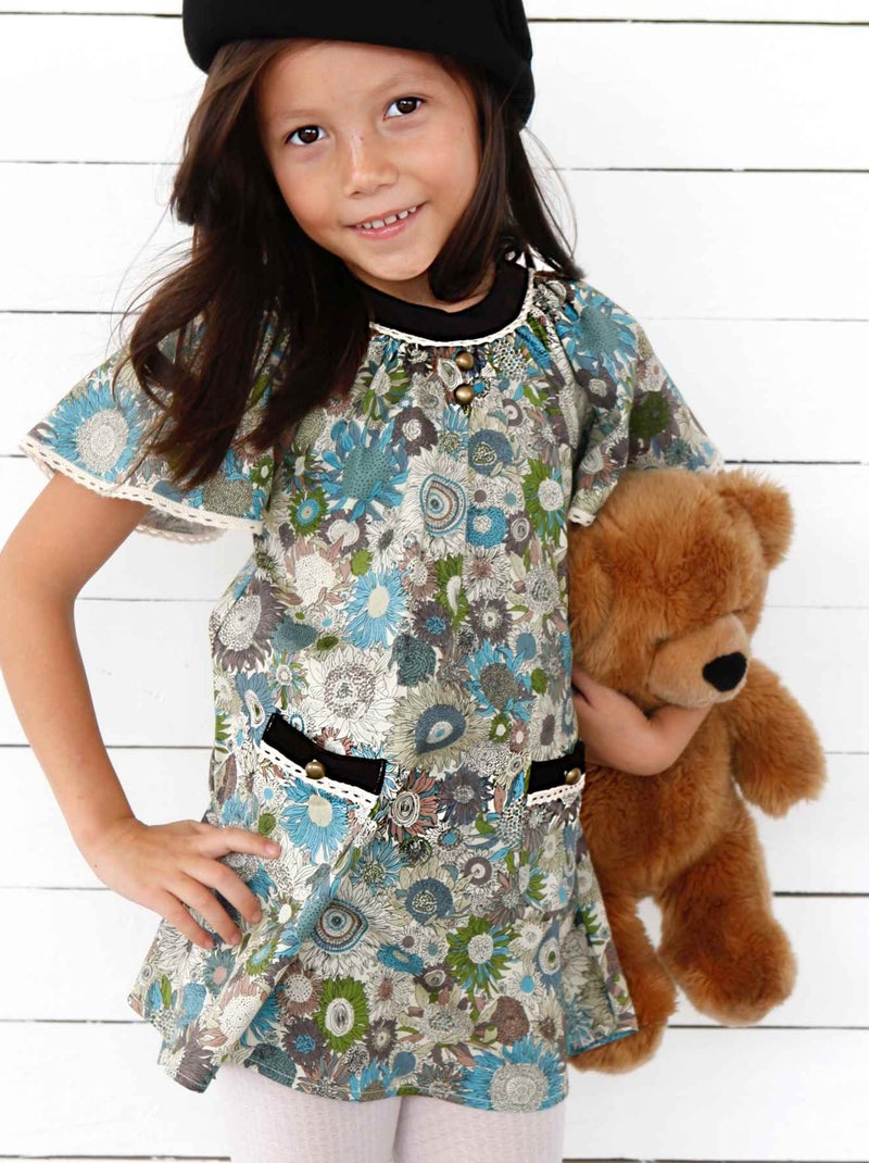 Robe Fleurie Hiver   Liberty     Manches Papillons  BUTTERFLY - La Faute à Voltaire Multicolore - Kiabi