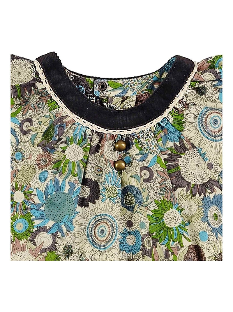 Robe Fleurie Hiver   Liberty     Manches Papillons  BUTTERFLY - La Faute à Voltaire Multicolore - Kiabi