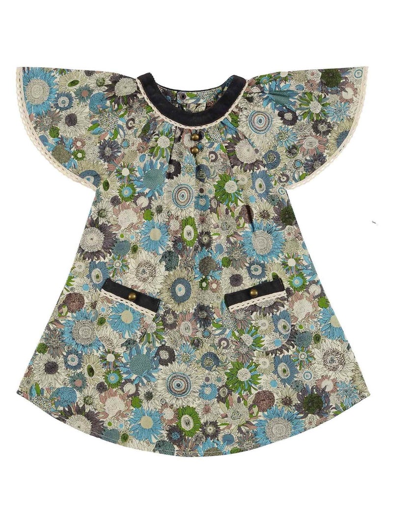 Robe Fleurie Hiver   Liberty     Manches Papillons  BUTTERFLY - La Faute à Voltaire Multicolore - Kiabi