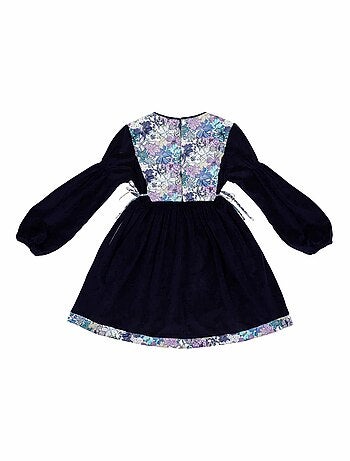 Robe Fleurie Hiver Velours Coton MARGOT - La Faute à Voltaire