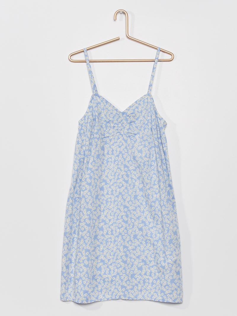 Robe fleurie imprimée Bleu - Kiabi