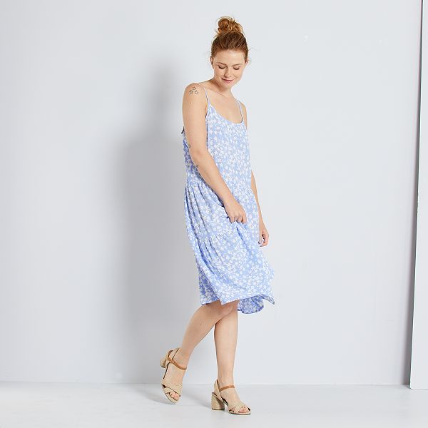 robe fleurie bleue