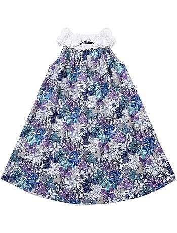 Robe Fleurie Liberty avec Col Froufrous MANON - La Faute à Voltaire