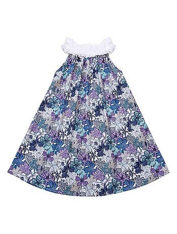 Robe Fleurie Liberty avec Col Froufrous MANON - La Faute à Voltaire