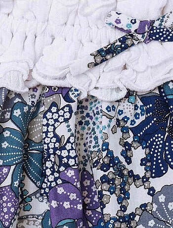 Robe Fleurie Liberty avec Col Froufrous MANON - La Faute à Voltaire