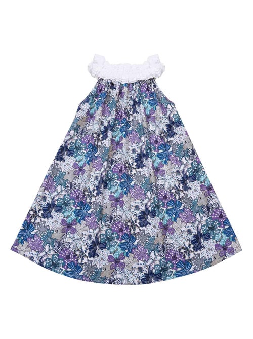 Robe  Fleurie Liberty  avec Col Froufrous   MANON - La Faute à Voltaire - Kiabi
