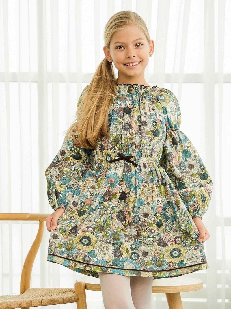 Robe Fleurie Liberty Hiver   Marron    CHIMENE - La Faute à Voltaire Marron - Kiabi