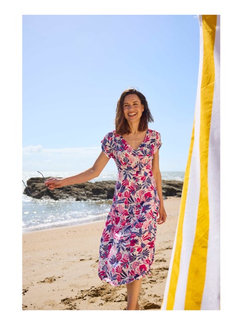 Robe fleurie mi-longue Femme - Kiabi