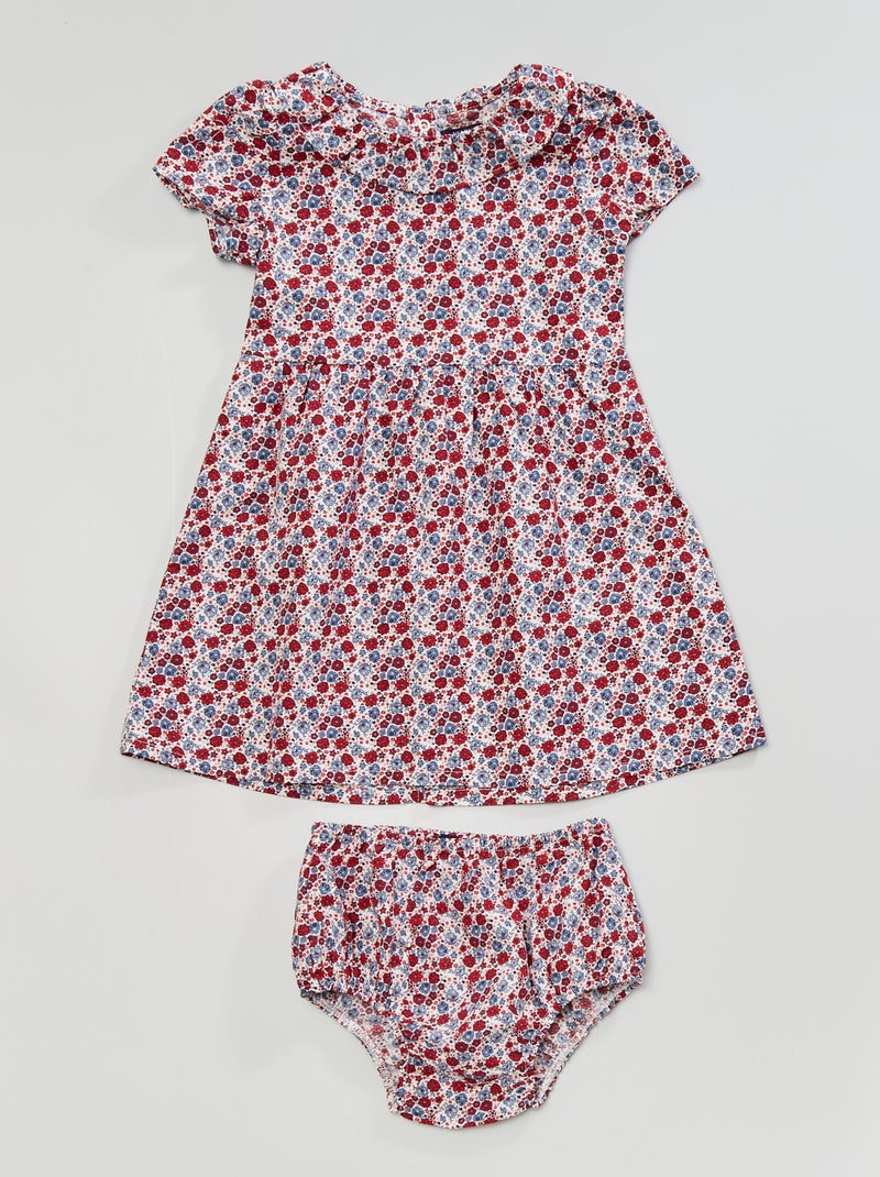 Robe fleurie sans manches Blanc - Kiabi