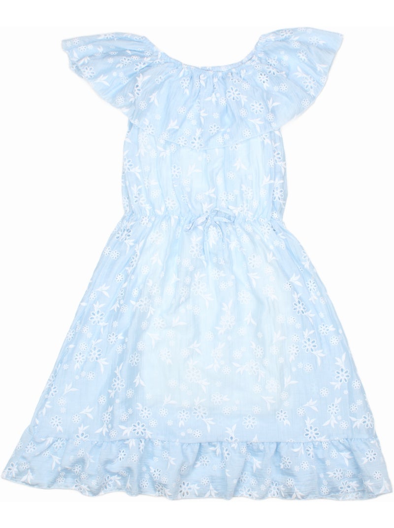 Robe ? fleurs - Kids Star Bleu clair - Kiabi