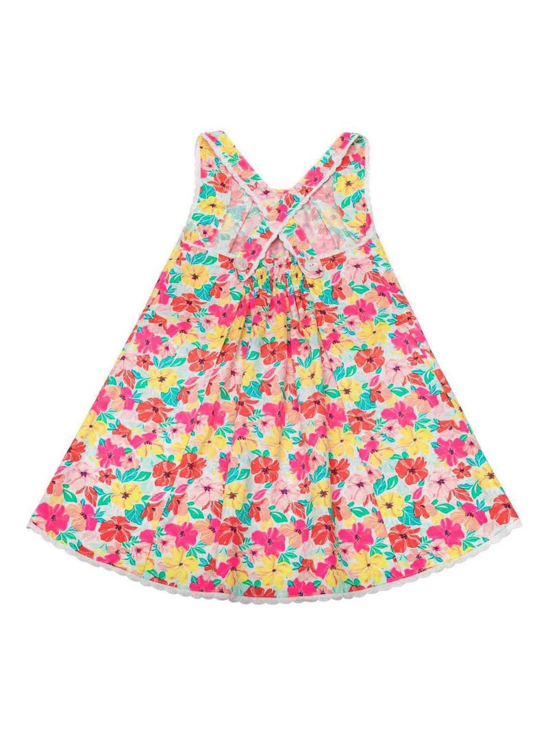 Robe Fleurs Hawaï   à Bretelles  ANAIS - 'LA FAUTE A VOLTAIRE' Rose fushia - Kiabi