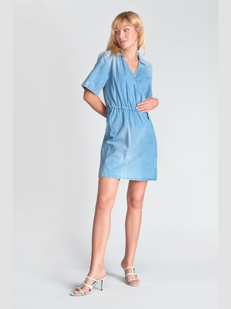 Robe FLOE portefeuille en jeans 'Le Temps Des Cerises' Bleu - Kiabi