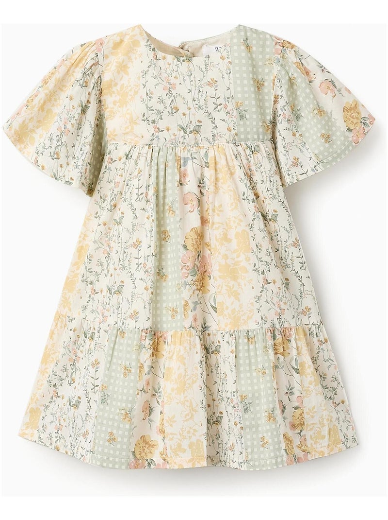 Robe floral, 100 % coton FIELD DAYS Beige clair - Kiabi