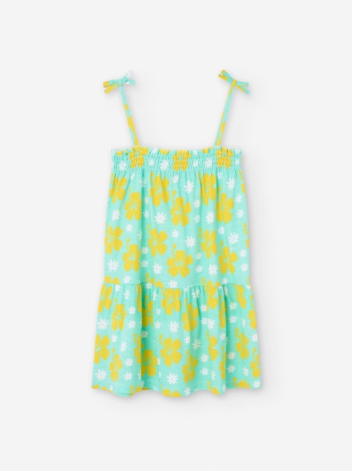 Robe Florale à Bretelles avec Nœuds - Kiabi