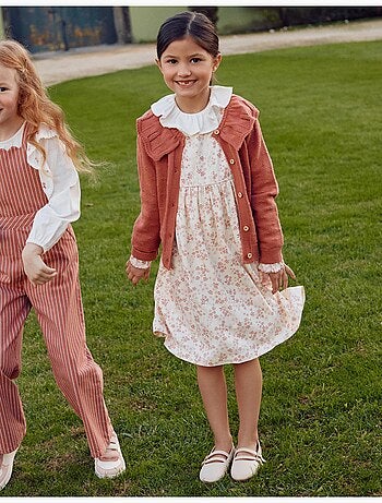 Robe florale à manches longues et doublure