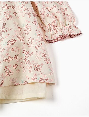 Robe florale à manches longues et doublure