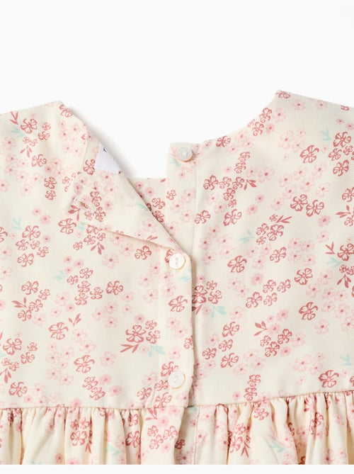 Robe florale à manches longues et doublure - Kiabi