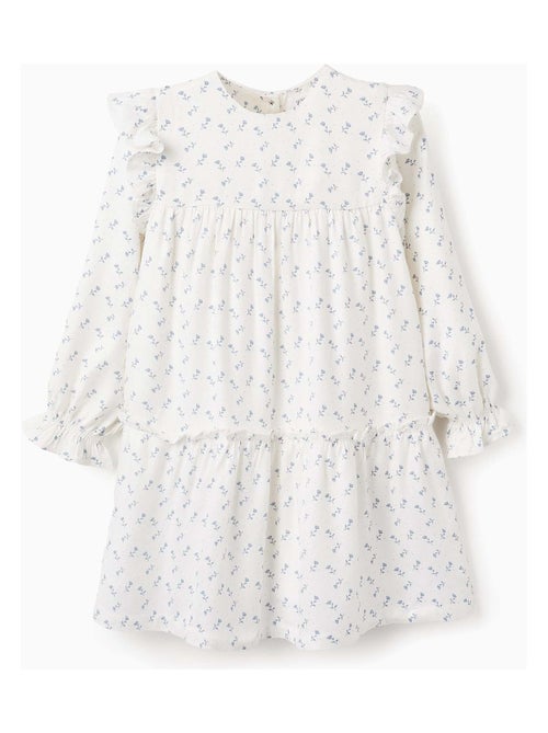 Robe Florale à Volants - Kiabi