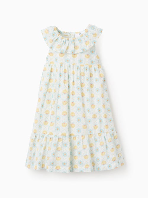 Robe Florale avec Volants - Kiabi