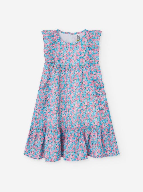 Robe Florale avec Volants - Kiabi