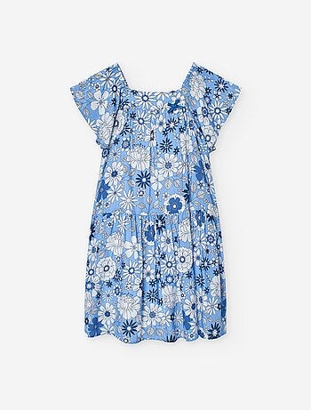 Robe Florale Col Carré