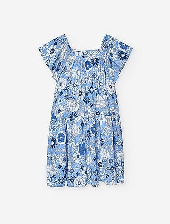 Robe Florale Col Carré