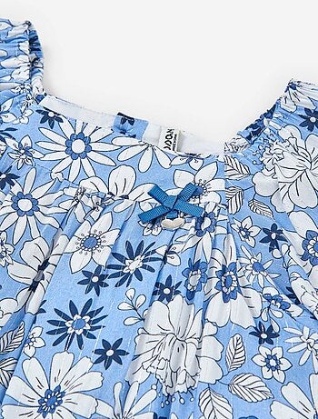 Robe Florale Col Carré