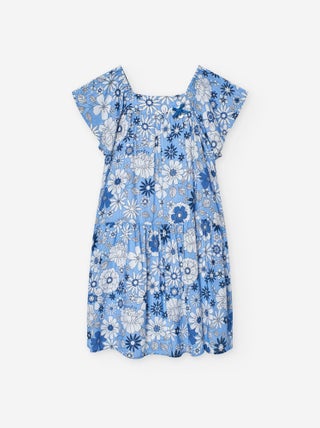 Robe Florale Col Carré