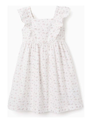 Robe Florale en Coton avec Volants
