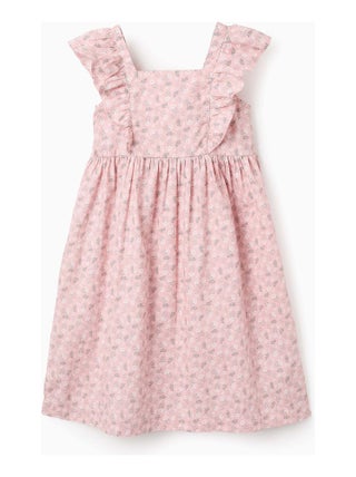 Robe Florale en Coton avec Volants