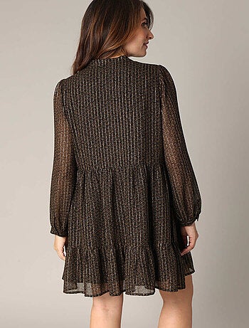 Robe fluide à fines rayures 'Deeluxe'