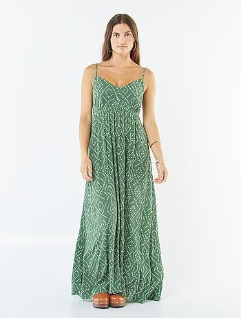 Robe fluide à motif floral avec fines bretelles réglables