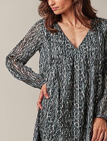 Robe fluide à motif léopard 'Deeluxe'