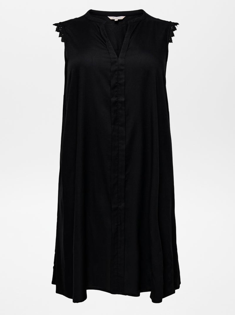 Robe fluide avec emmanchures en dentelle ' Only Carmakoma' noir - Kiabi