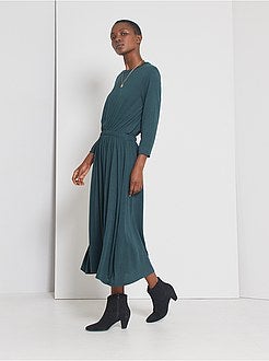 Robe fluide avec taille élastique - Kiabi