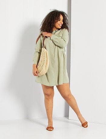 Robe fluide boutonnée