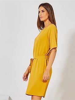 Robe fluide ceinturée 'JDY' - Kiabi