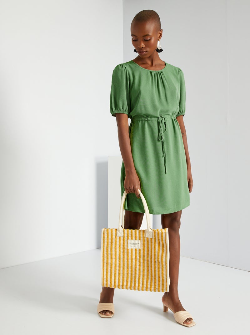 Robe fluide courte 'JDY' Vert - Kiabi