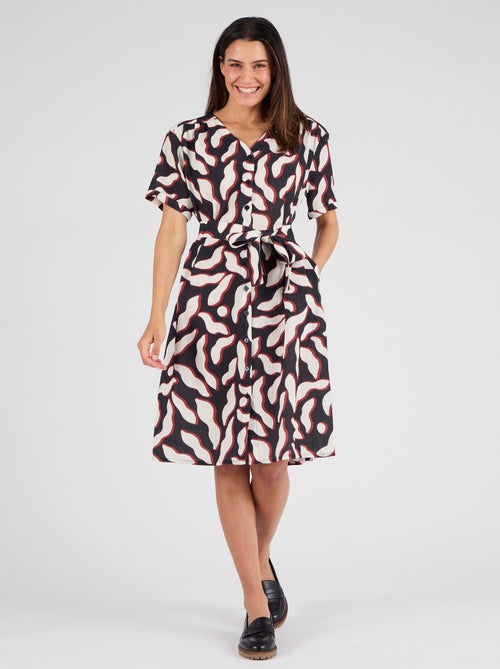 Robe fluide crépon - Damart - Kiabi