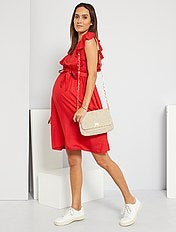 robe maternité rouge
